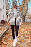 Plaid Print Chest Pockets Buttoned Tunic Shacket