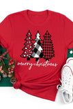 Gray Christmas Santa Hat Snowflake Slogan Graphic Tee