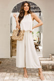 Sleeveless Ankle Length Wide Leg Jumpsuit