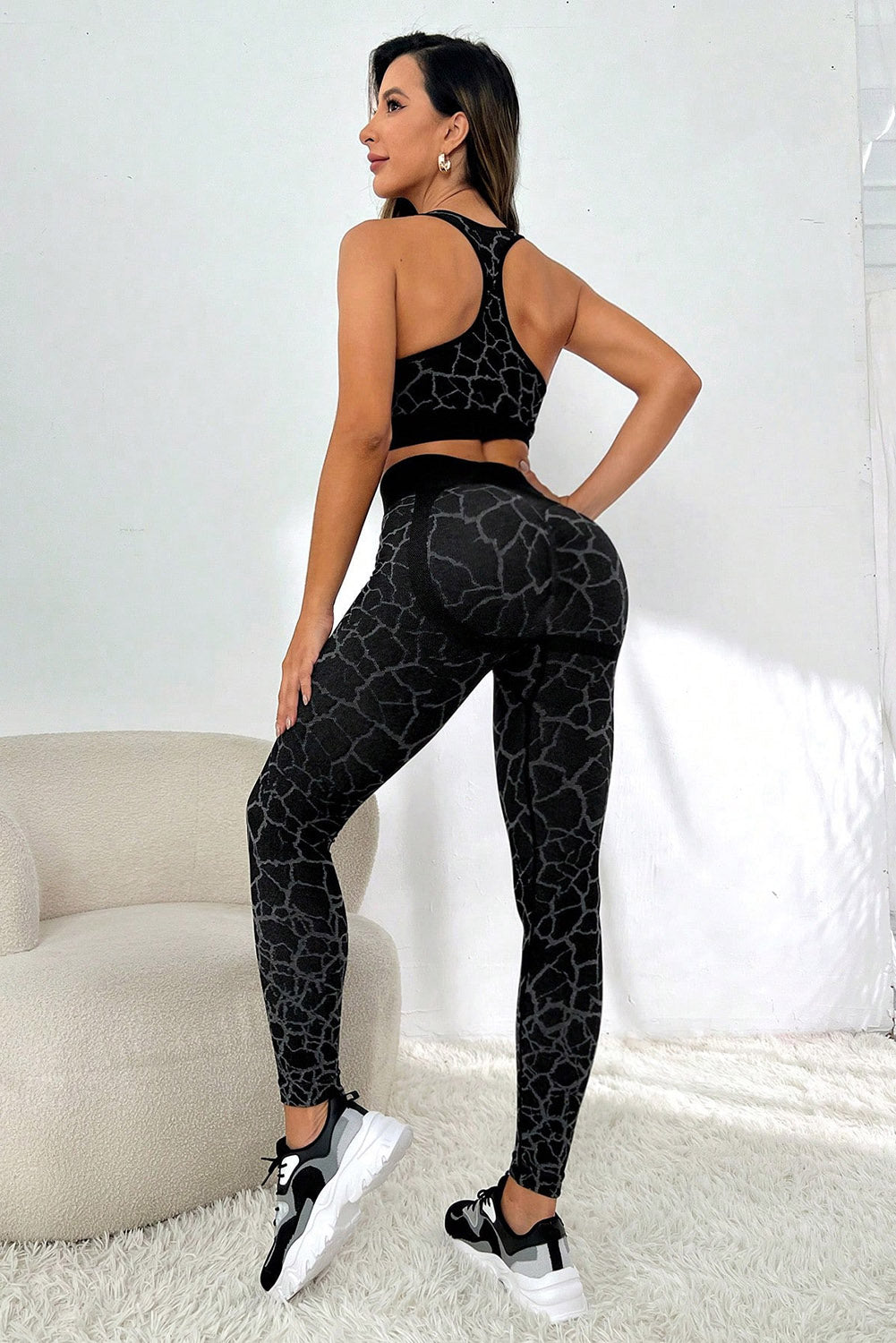 Animal Print Butt Lift High Waist Active Set