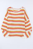 Stripe Long Sleeve Knitted Sweater