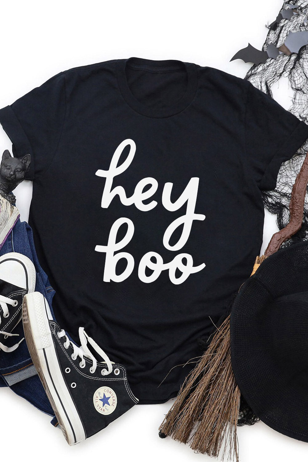 hey boo Wordart Graphic T-shirt