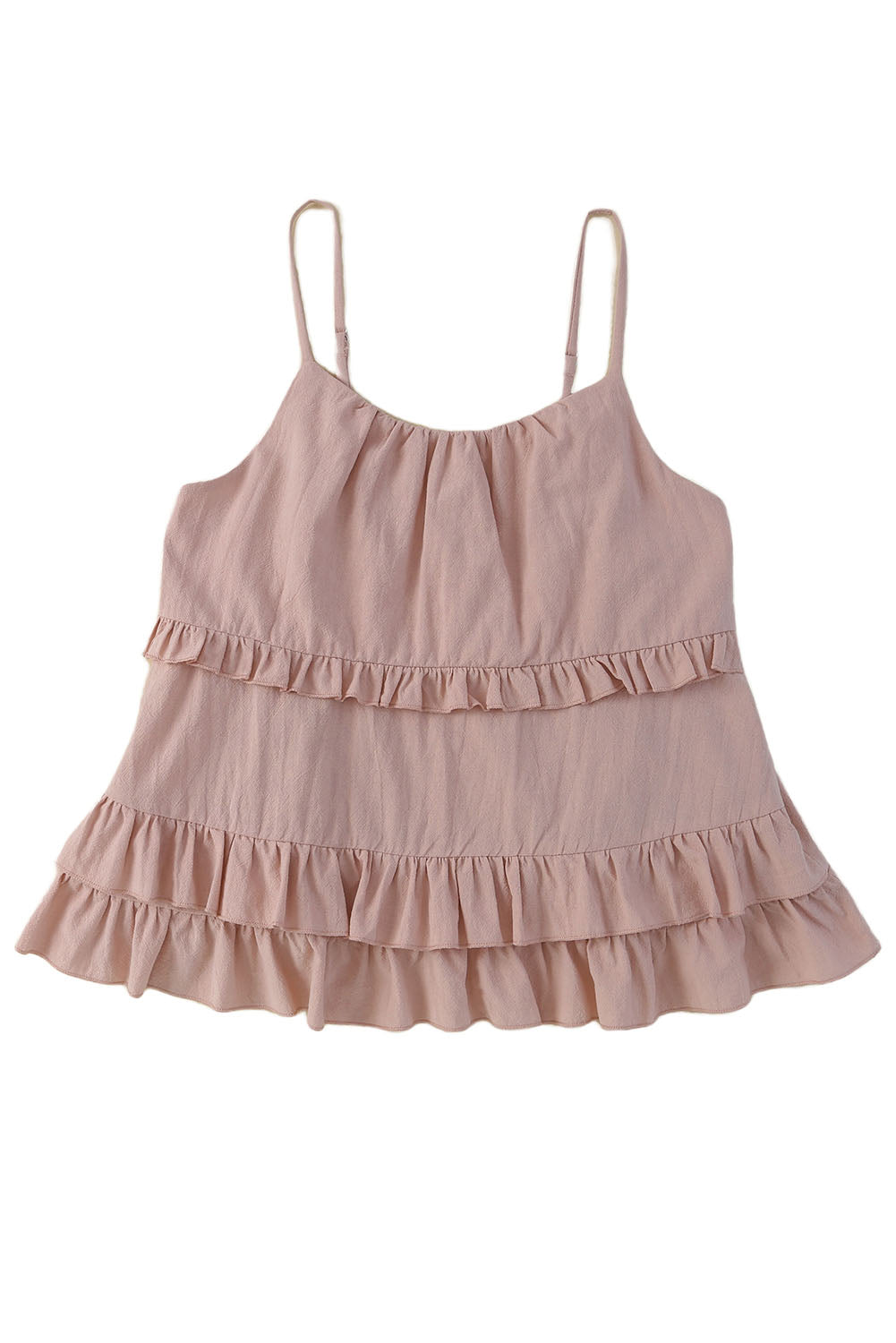 Tiered Ruffled Spaghetti Straps Tank Top