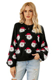 Gray Christmas Santa Claus Pullover Sweater