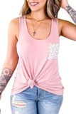 Floral Patch Pocket Tank Top