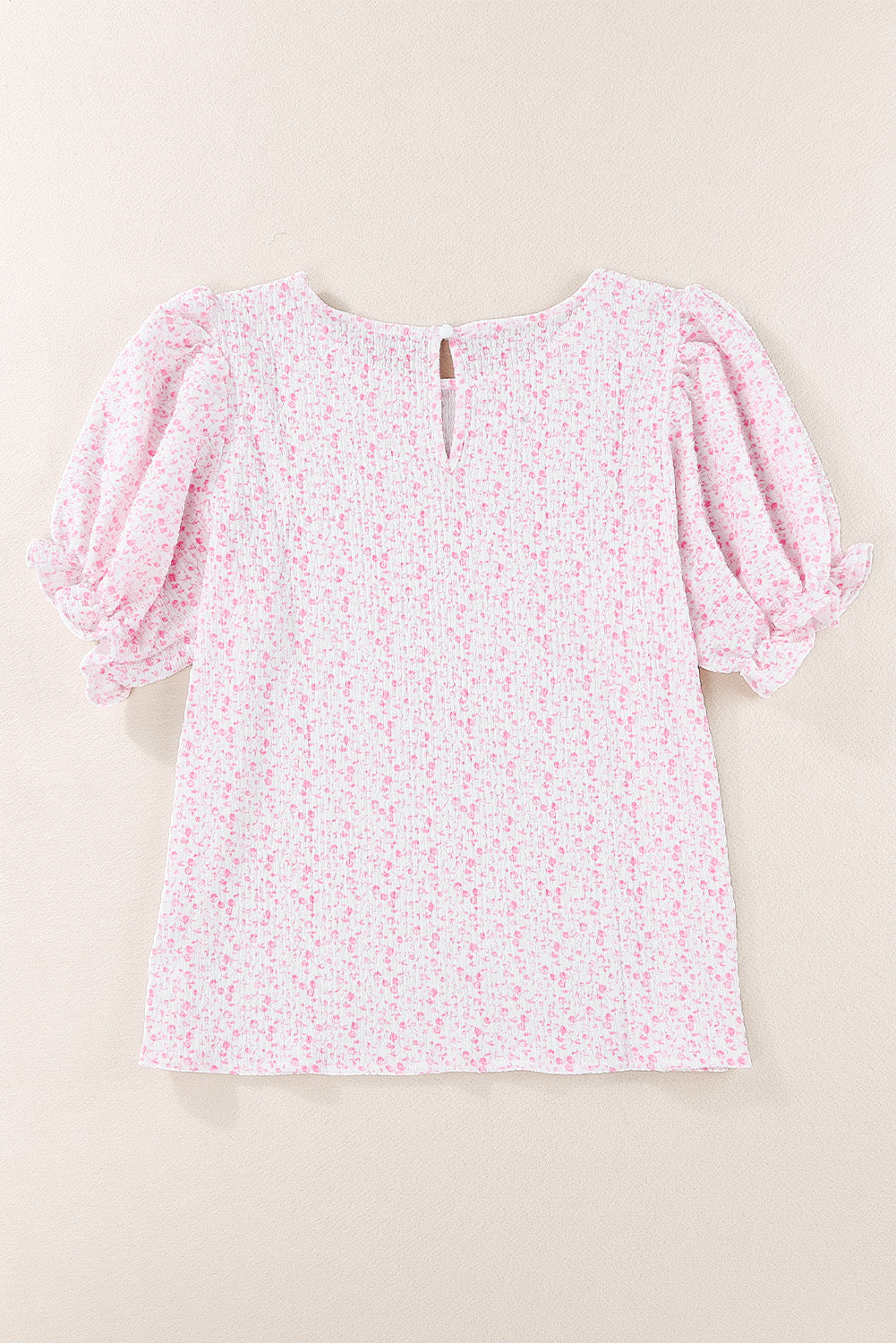 Floral Smocked Puff Sleeve Blouse