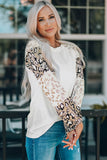 Leopard Print Bubble Sleeve Top