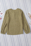 Swiss Dot Raglan Sleeves Knit Top