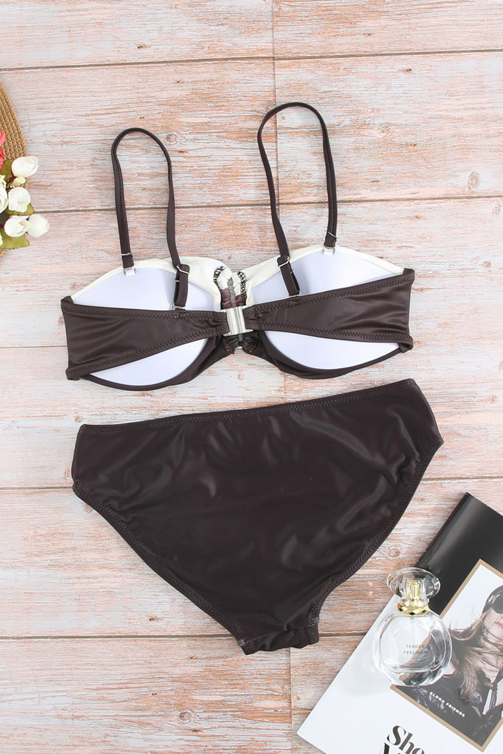 Gradient Color Block Push Up Bikini Swimwear