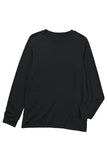 Plain Crew Neck Long Sleeve Top