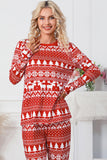 Christmas Tree Reindeer Pullover and Pants Lounge Set