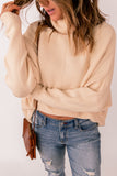 Plain Turtleneck Drop Sleeve Ribbed Sweater