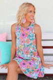 Floral Print Smocked Tank Top