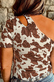 Western Cow Spots Slim Fit T-shirt