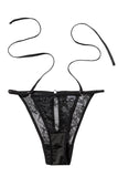 Lace Criss Cross Tie Open Back Panty