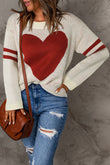 Heart Graphic Wide Sleeves Sweater