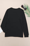 Plain Crew Neck Long Sleeve Top