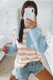 Blue US Flag Print Sweater