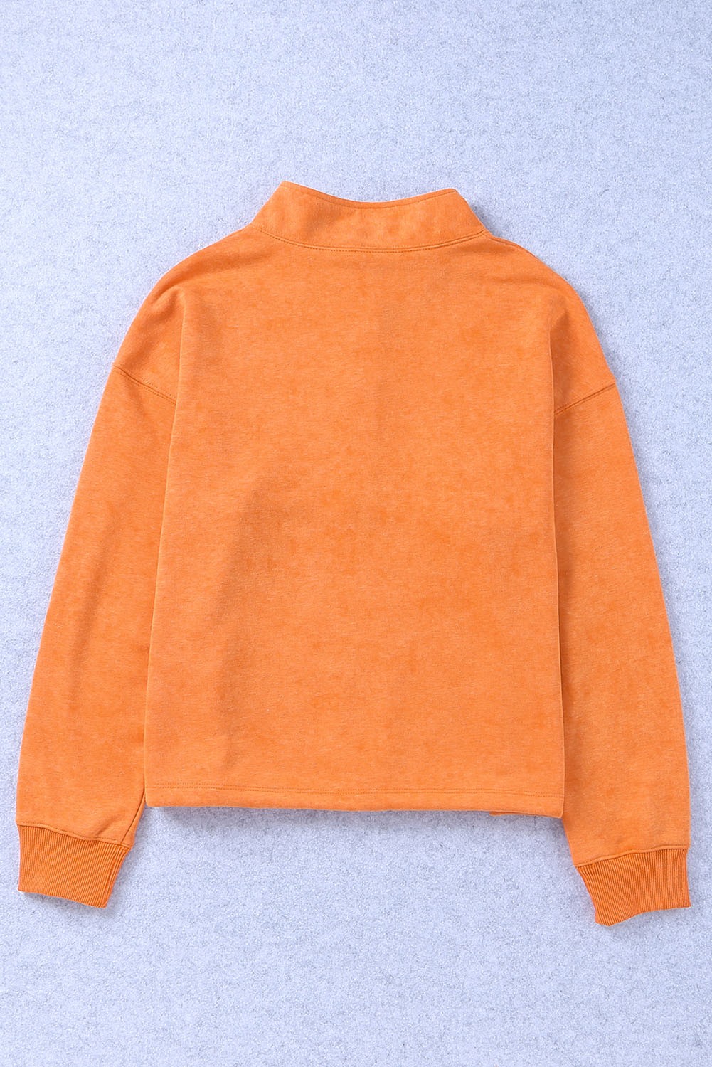 Half-Placket Button Loose Sweatshirt