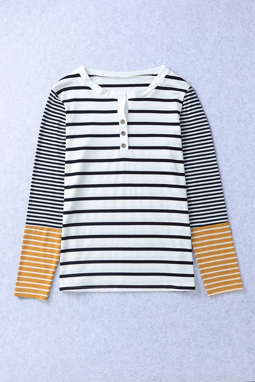 Long Sleeve Button Henley Top