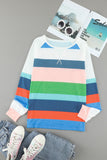 Striped Color Block Long Sleeve Top