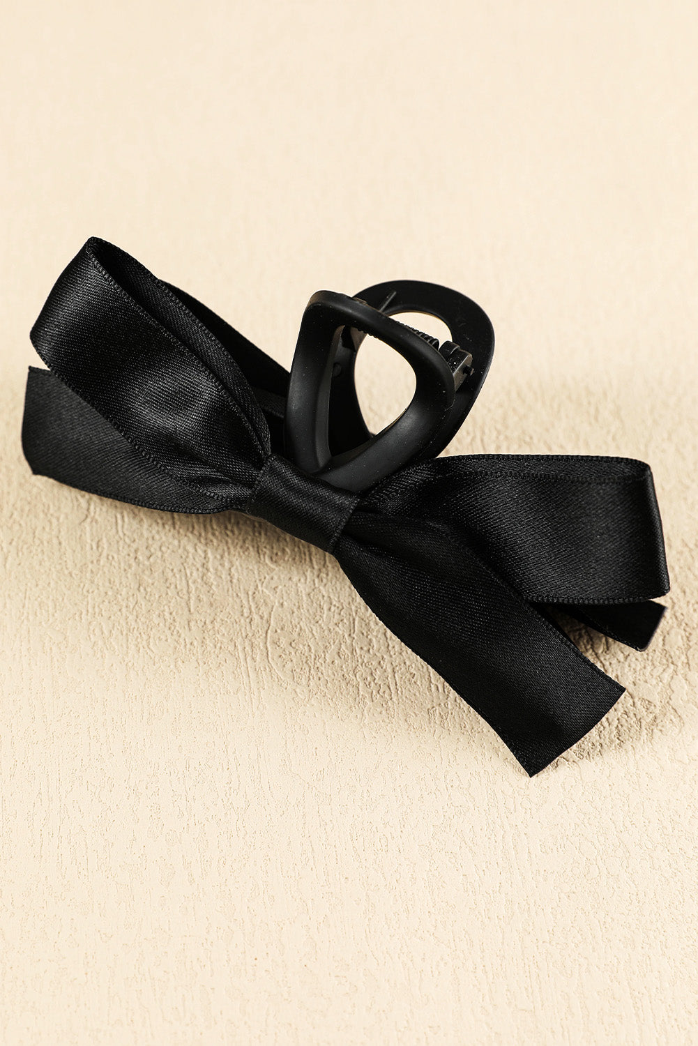 Black Bow Decor Large Hair Claw Clip