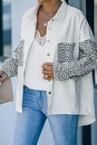 Contrast Leopard Denim Jacket