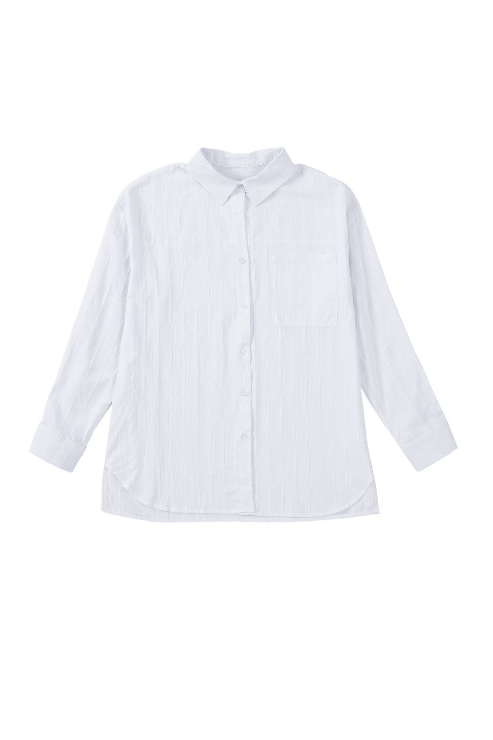 Textured Buttons Pocketed Shirt