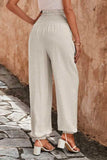 Smocked High Waist Loose Lounge Jogger Pants