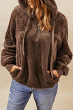 Brown Warm Furry Pullover Hoodie