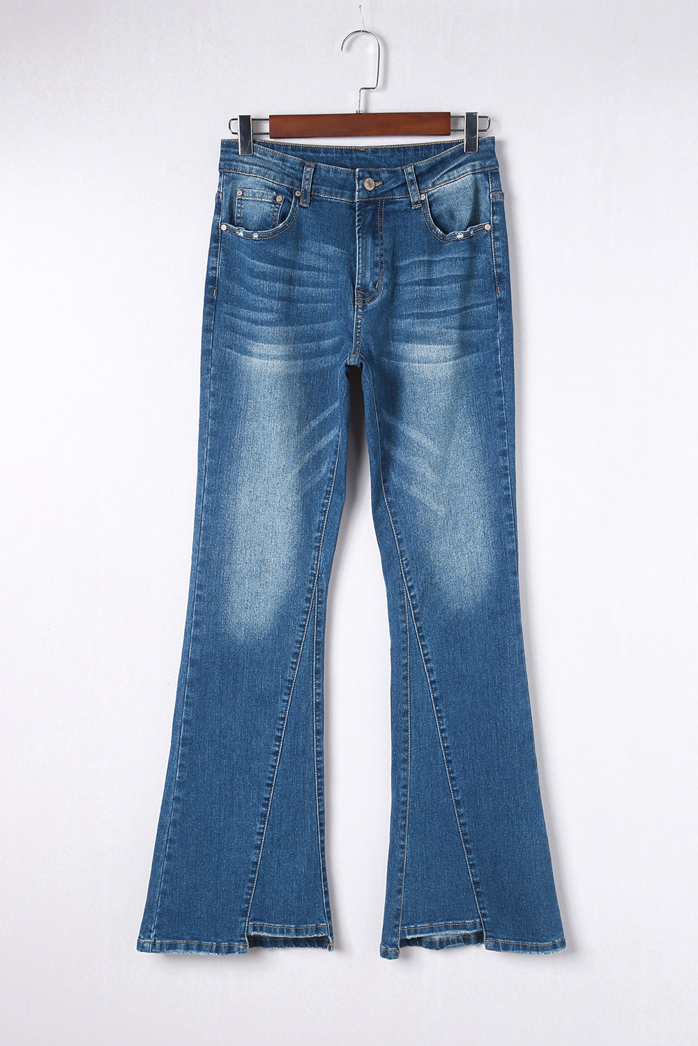 Medium Wash High Rise Flare Jeans