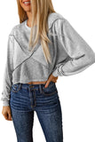 Expose Seam Knitted Patchwork Cropped Top