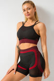 Breathable Mesh Gym Crop Top & Shorts Sports Set