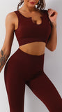 Solid Ribbed High Waist Tummy Control Yoga Pants