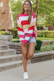 Mix Horizon Stripes Dolman Sleeve Sweater