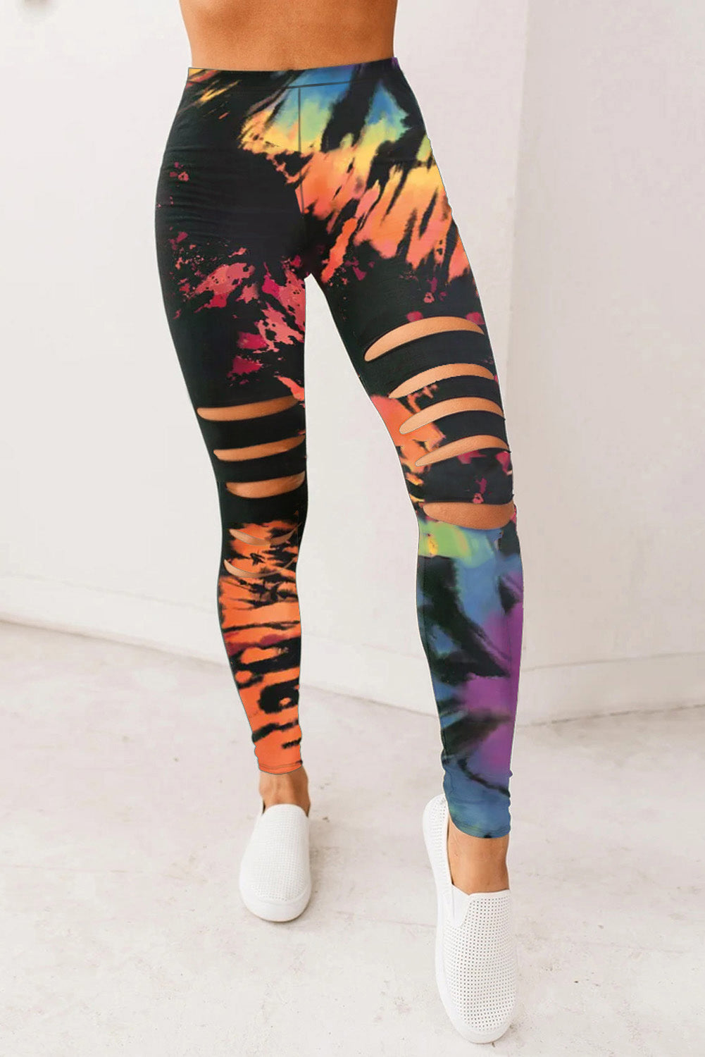 Tie Dye Hollow Out Fitness Activewear Leggings