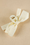 White Bow Decor Large Hair Claw Clip