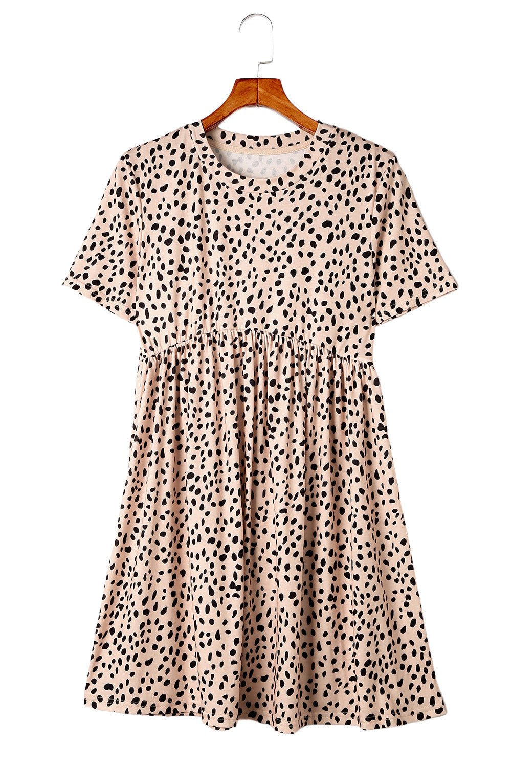 Print Short Sleeve Tunic T-shirt Dress