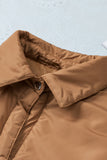 Button Down Padded Jacket with Pockets