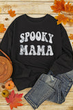 Sweat-shirt graphique noir Spooky Season Halloween Fashion Graphic