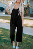 Spaghetti Straps Wide Leg Pocketed Jumpsuits