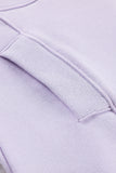 Sweat-shirt violet surdimensionné à fermeture éclair 1/4