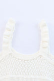 Ruffle Straps Crochet Knit Tank Top