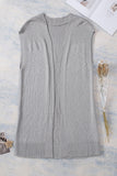 Pull cardigan basique gris