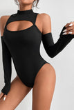 High Neck Cut Out Front Bodysuit