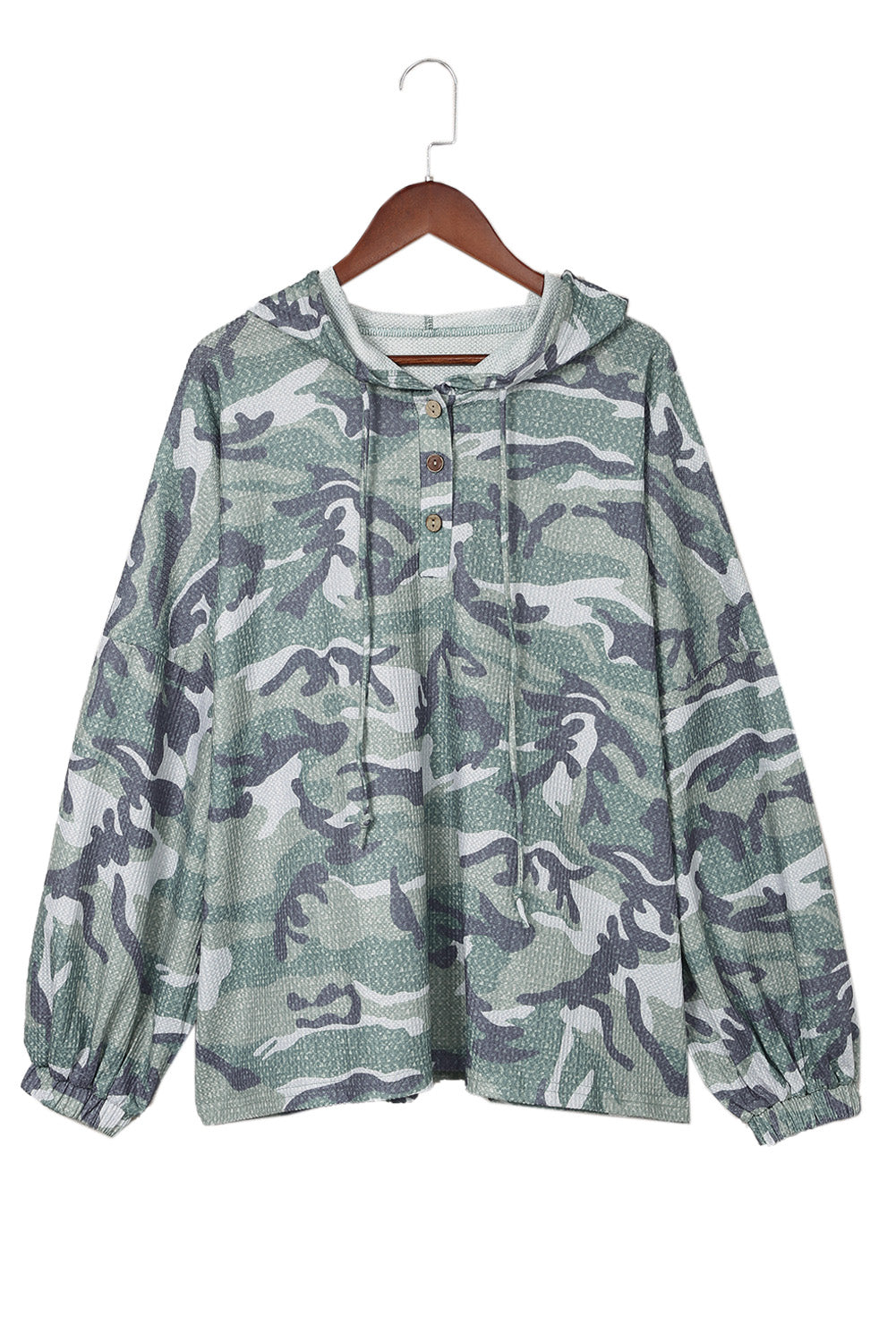 Long Sleeve Camo Print Oversize Hoodie