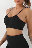 Adjustable Spaghetti Strap Sports Bra