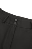 Pantalon évasé noir taille haute noué sur le devant