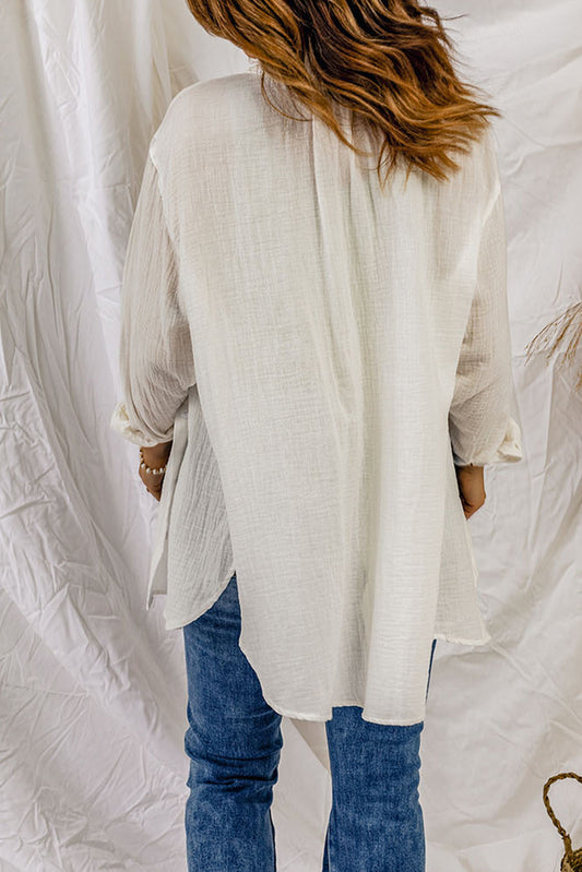 Loose Fit Tunic Long Sleeve Shirt