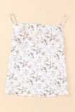 Floral Print Drape Front Tank Top